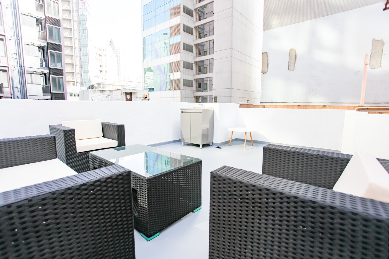 Rooftop of Hong Kong serviced apartment in Tin Hau