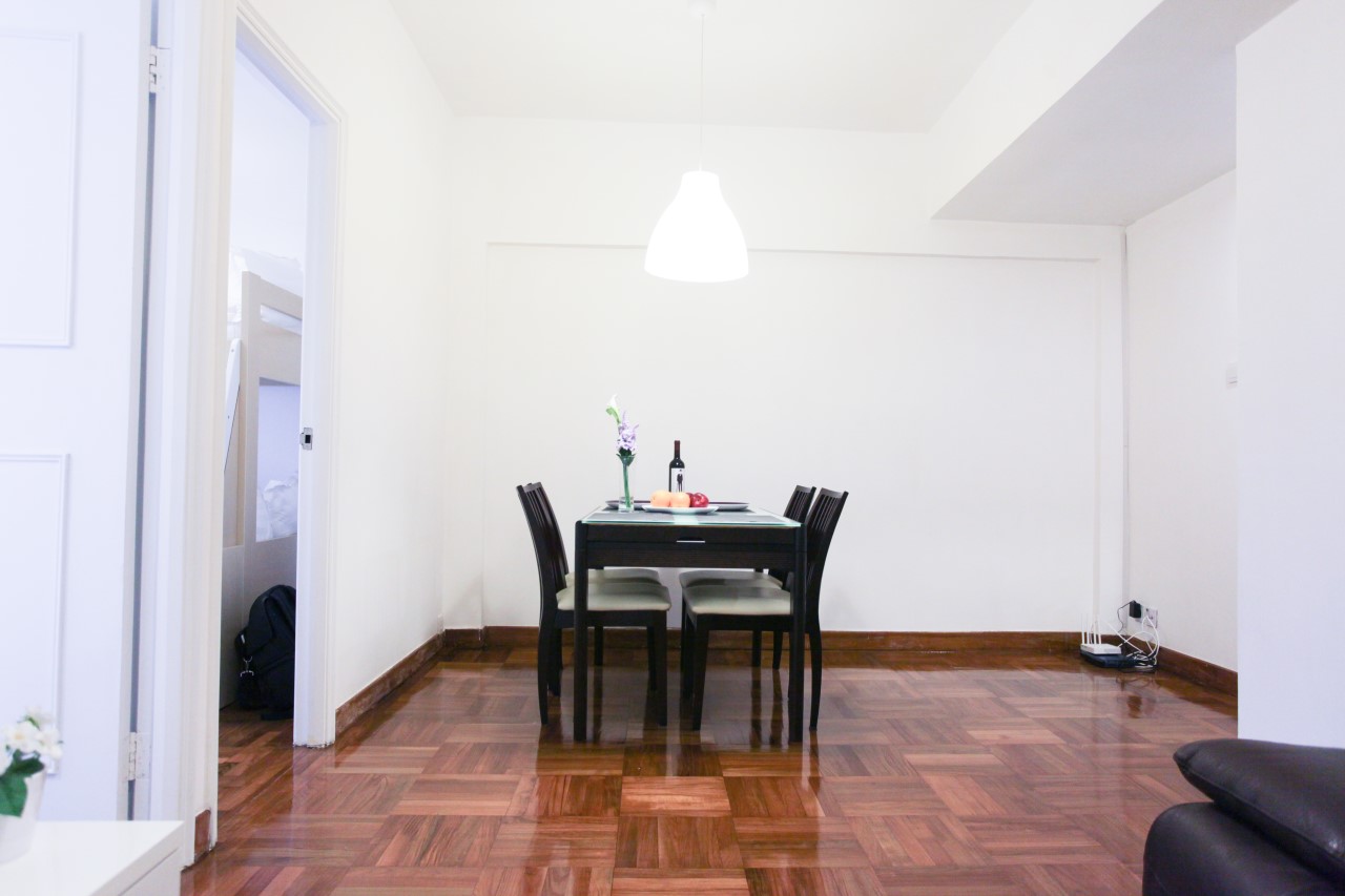 Dining table set for 2 bedrooms serviced apartment Hong Kong in Fortress Hill