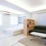 Big Studio apartment Hong Kong in Tai hang with sofa bed, tv, dining table