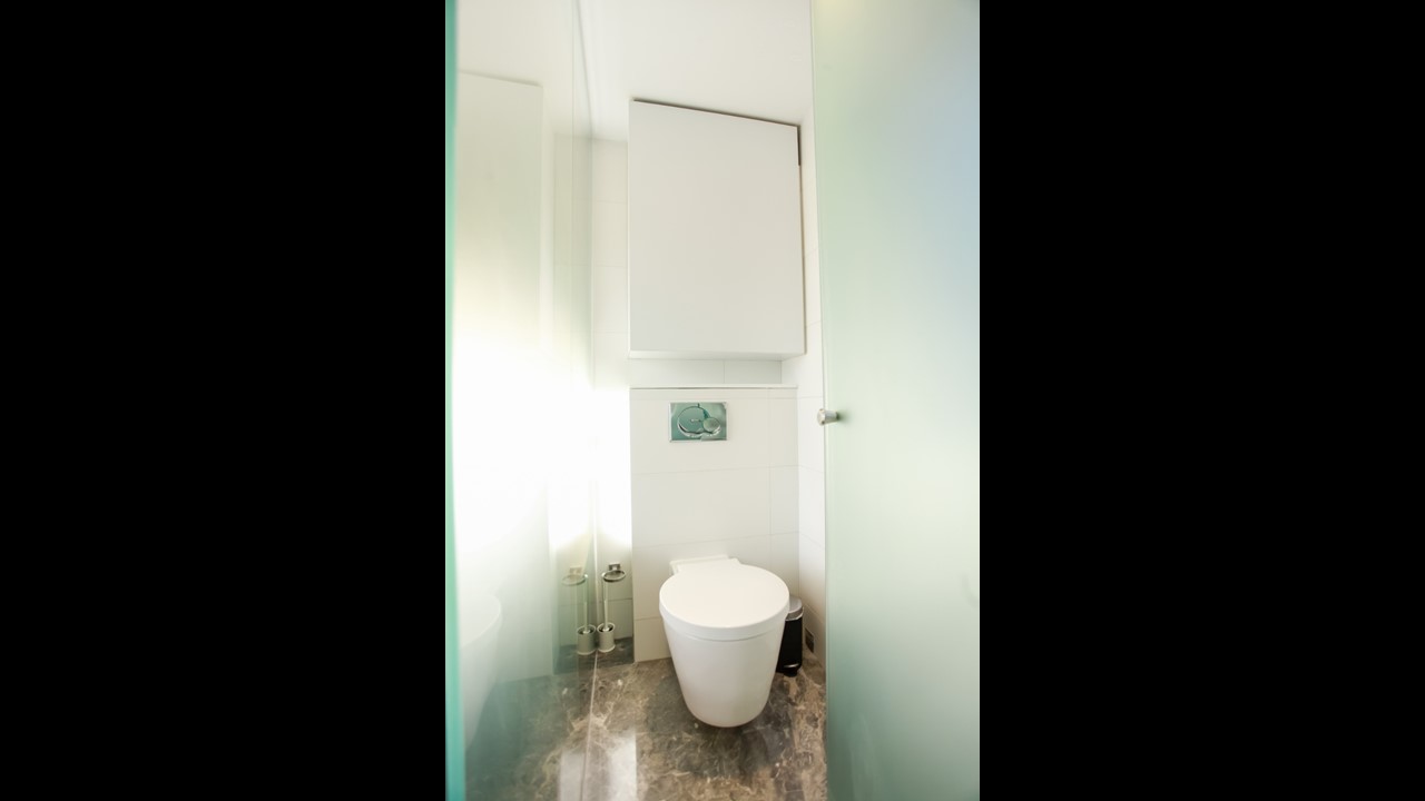 Modern Toilet in studio flat serviced apartment Fortress Hill