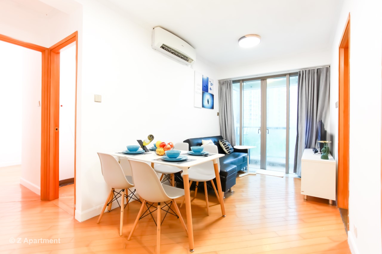 2 bedrooms Hong Kong serviced apartment in Tseung Kwan O with sofa bed, dining table