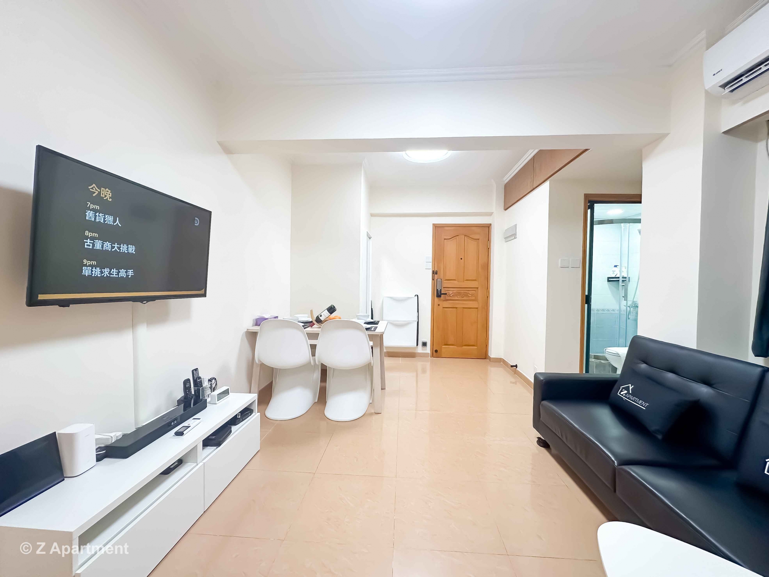 2 bedrooms Hong Kong serviced apartment in Fortress Hill with sofa bed, tv, dining table